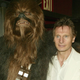Chewbacca (L), Liam Neeson (R)